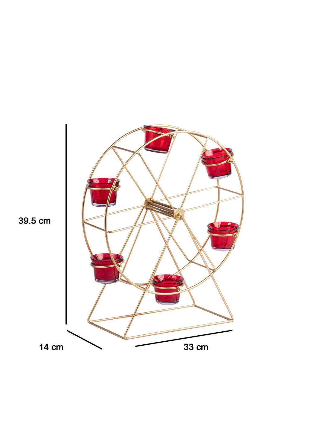 VON CASA Diwali Decoration Item WHEEL T- LITE HOLDER