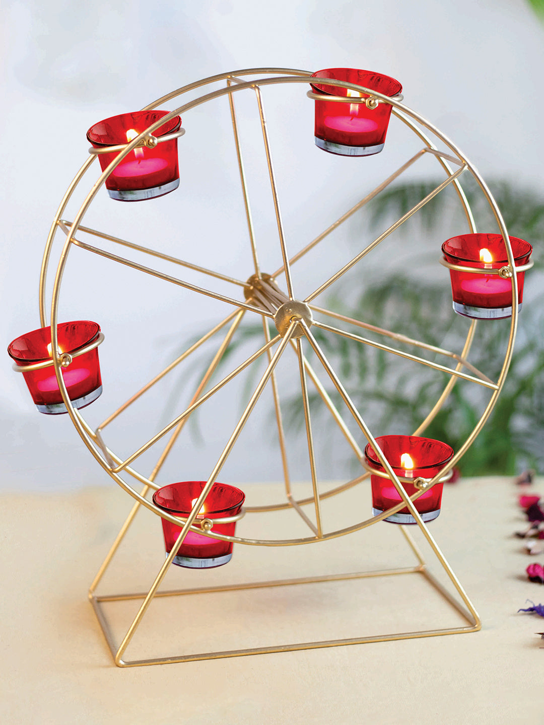VON CASA Diwali Decoration Item WHEEL T- LITE HOLDER