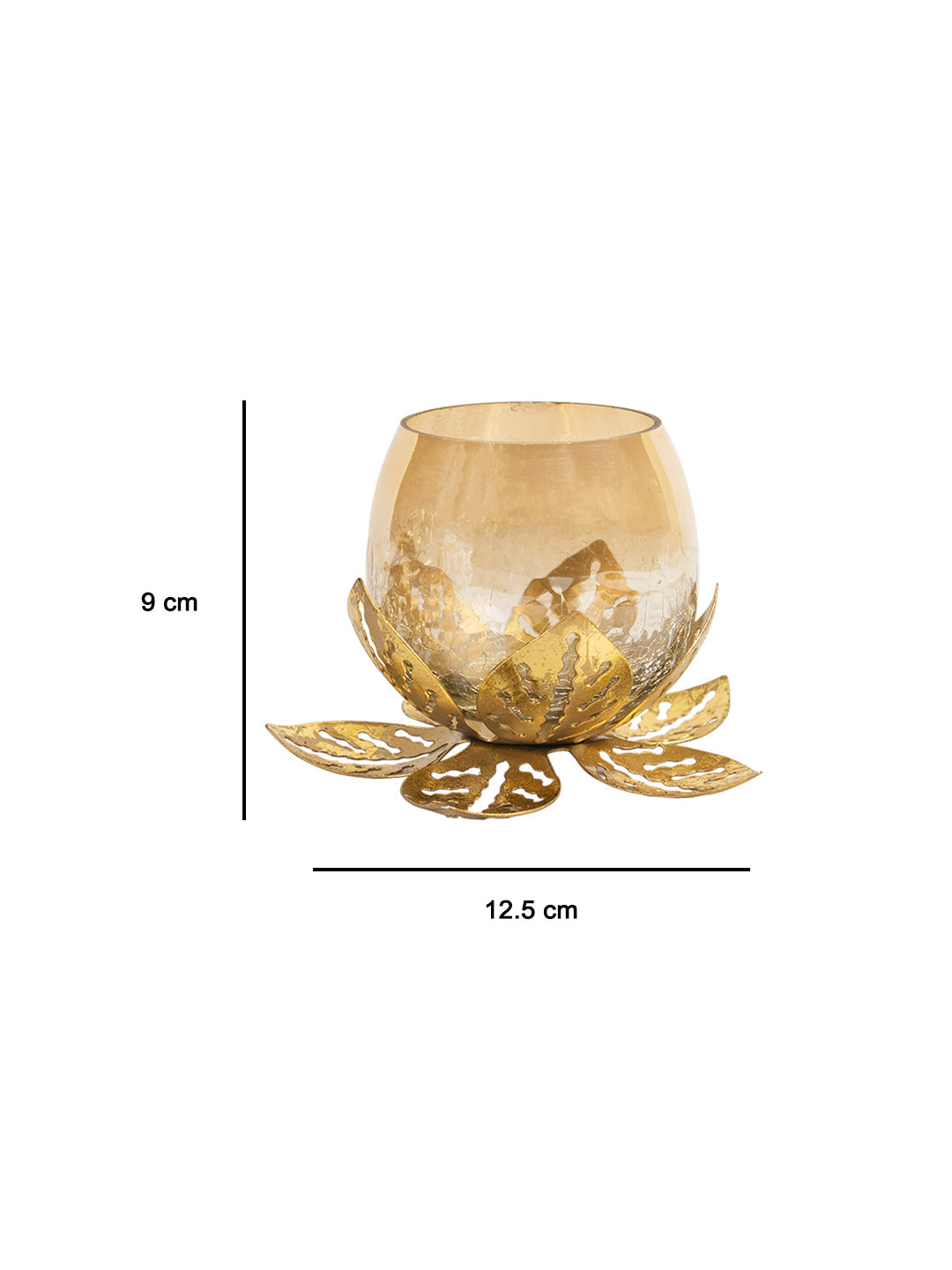 VON CASA Diwali Decoration Item LOTUS T -LITE HOLDER