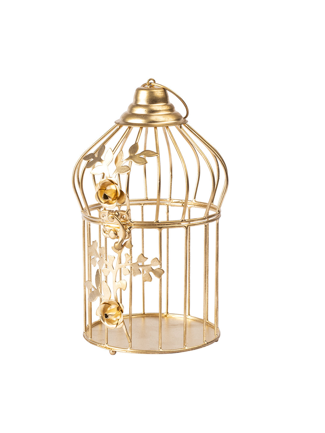 VON CASA Diwali Decoration Item WHITE CAGE T -LITE HOLDER PACK OF 2