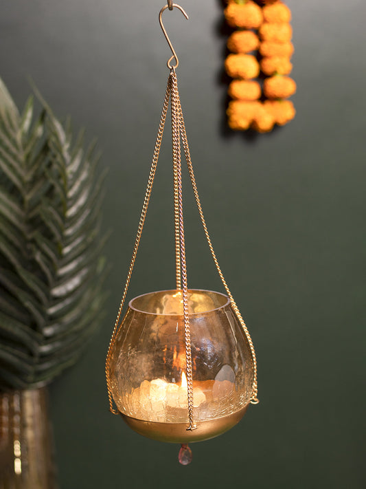 VON CASA Diwali Decoration Item HANGING T-LITE HOLDER