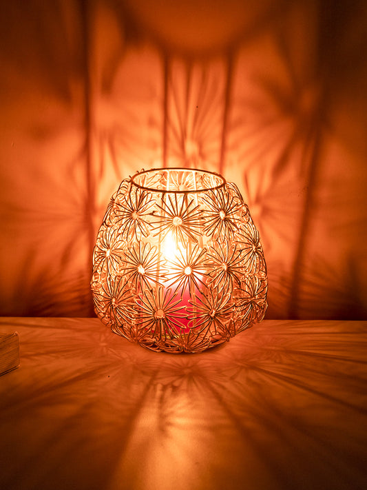 VON CASA Diwali Decoration Item FLOWER T-LITE HOLDER