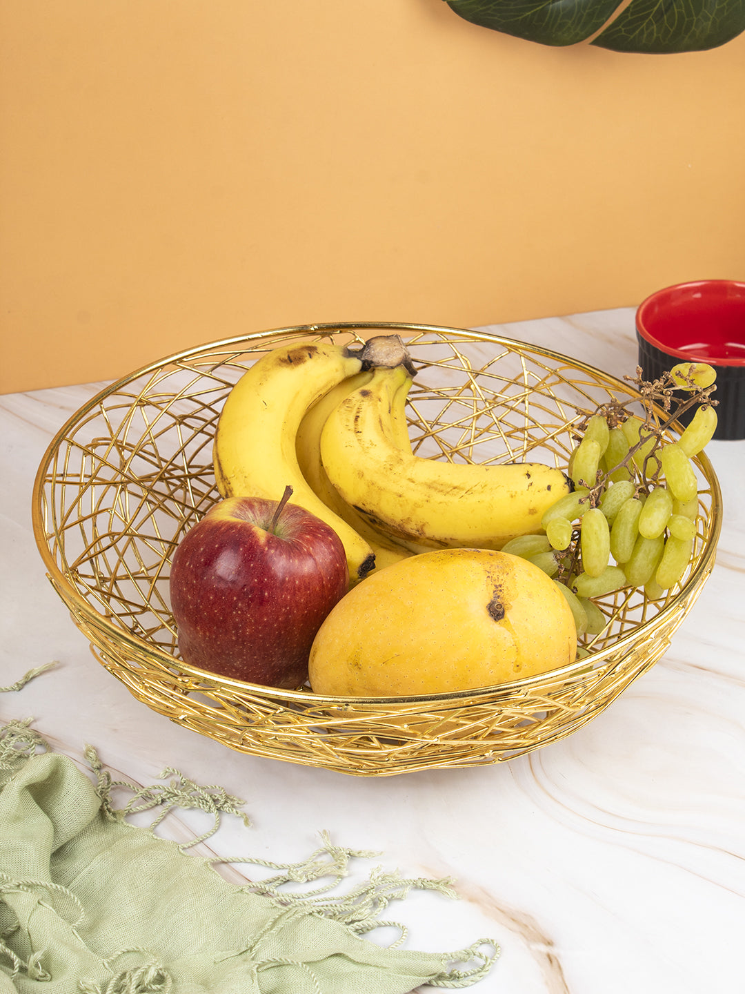 VON CASA Diwali Decoration Item MESH WIRE BOWL