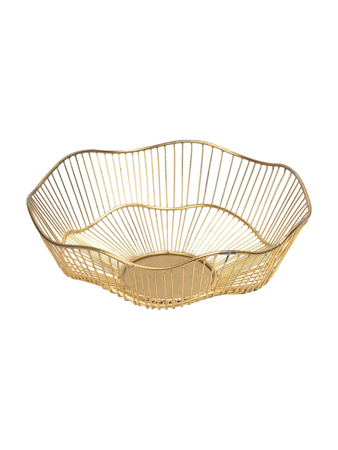 VON CASA Diwali Decoration Item WAVE WIRE BOWL