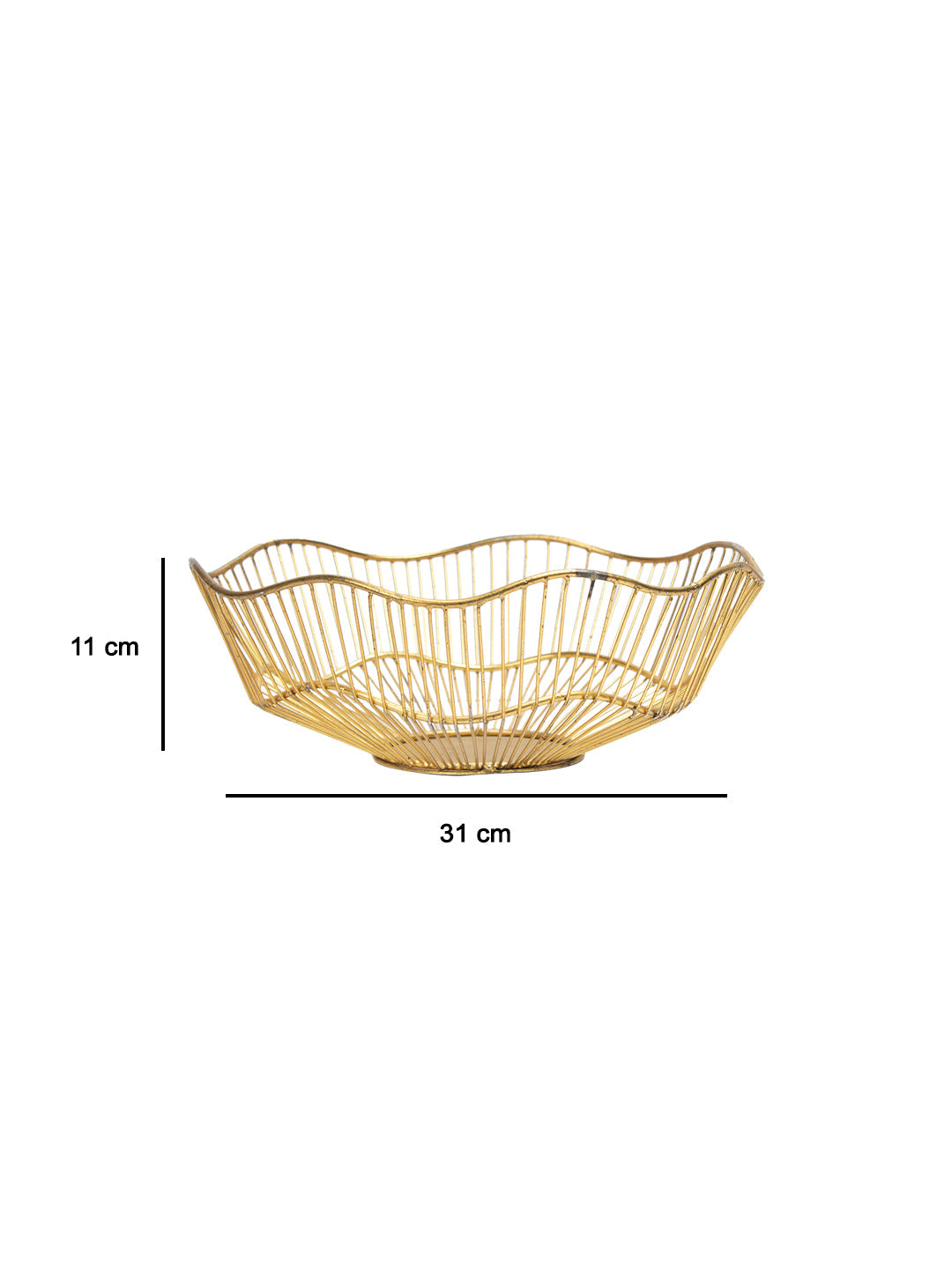 VON CASA Diwali Decoration Item WAVE WIRE BOWL