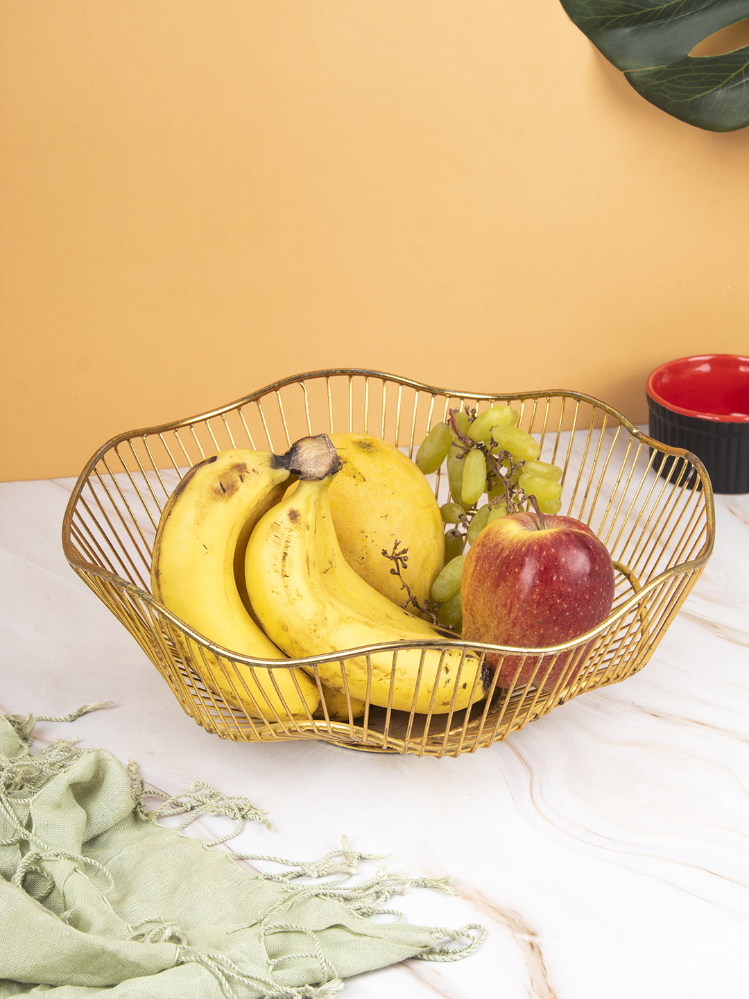 VON CASA Diwali Decoration Item WAVE WIRE BOWL