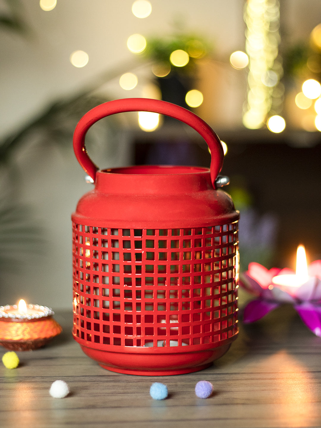 VON CASA Diwali Decoration Item LANTERN SET OF 2 (ASSORTED COLORS)