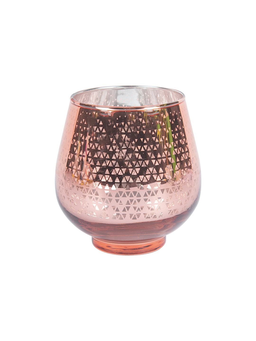 VON CASA Pink Glass Tealight Candle Holders Pack Of 2 Pcs