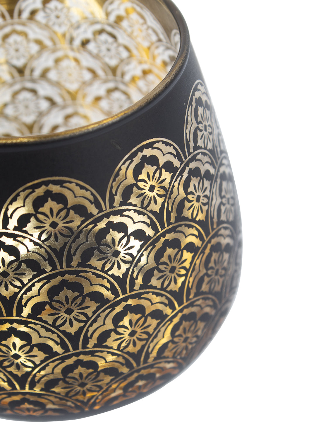 VON CASA Golden Glass Tealight Candle Holders Pack Of 2 Pcs