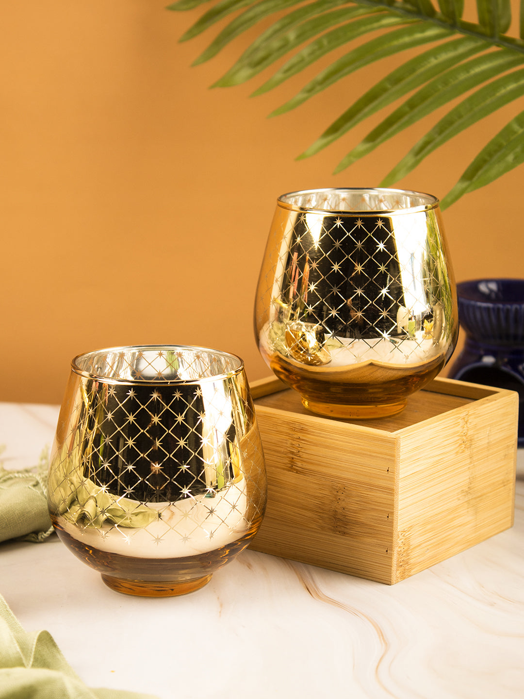 VON CASA Diwali Tealight Candle Holders Pack Of 2 Pcs
