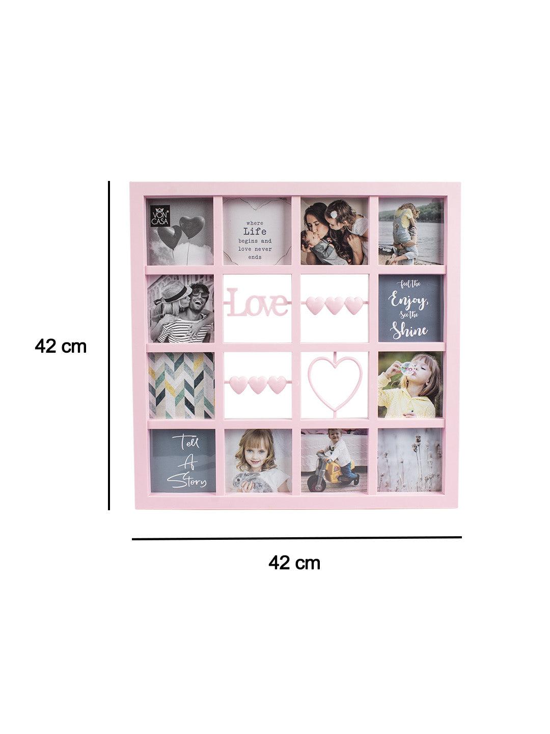 VON CASA Wall Photo Frame - 16 X 16 Inch (Light Pink)