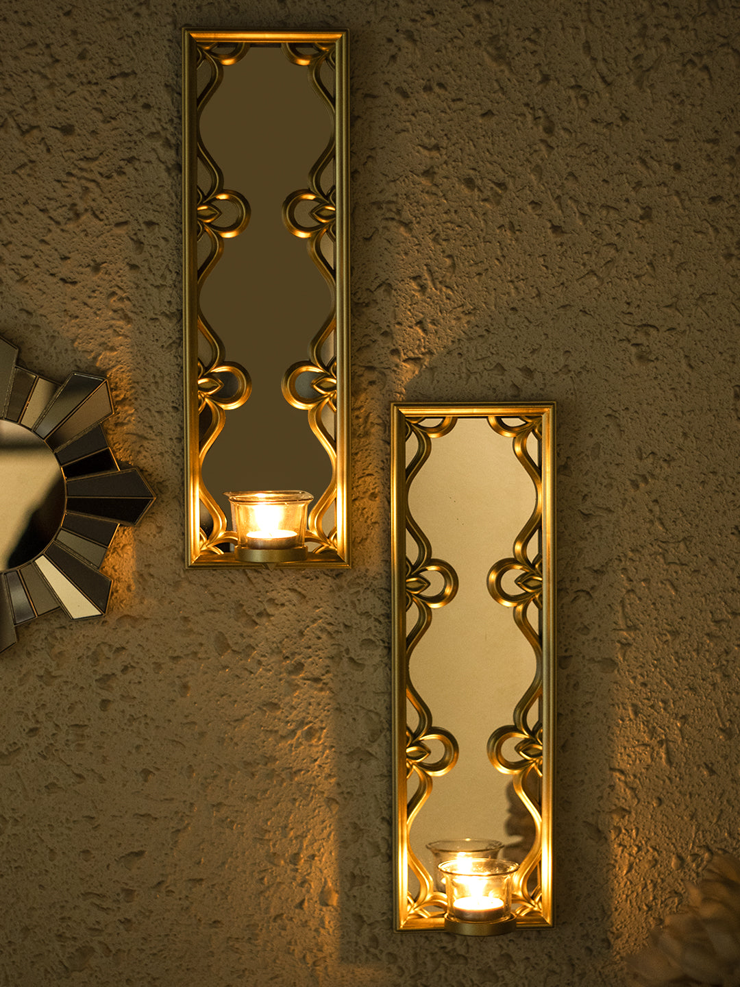 VON CASA Decorative Wall Mount Candle Votive Sconce