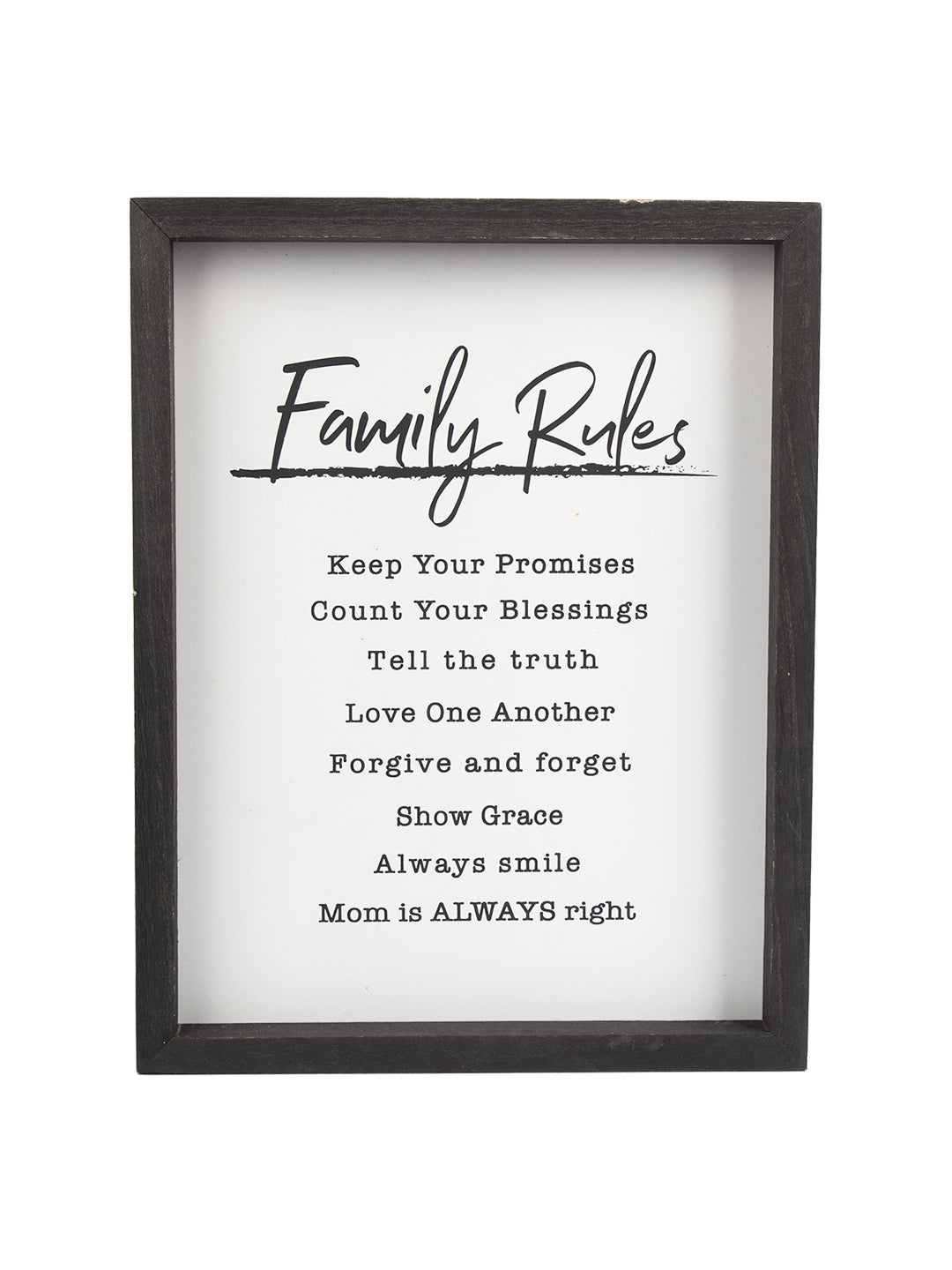 VON CASA Decorative Wall Plaques - family rules