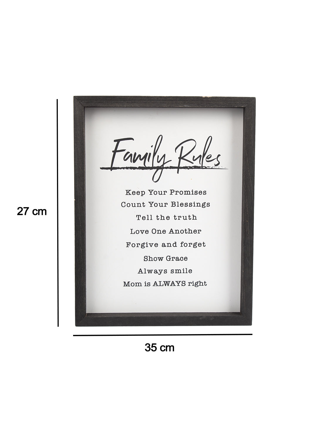 VON CASA Decorative Wall Plaques - family rules