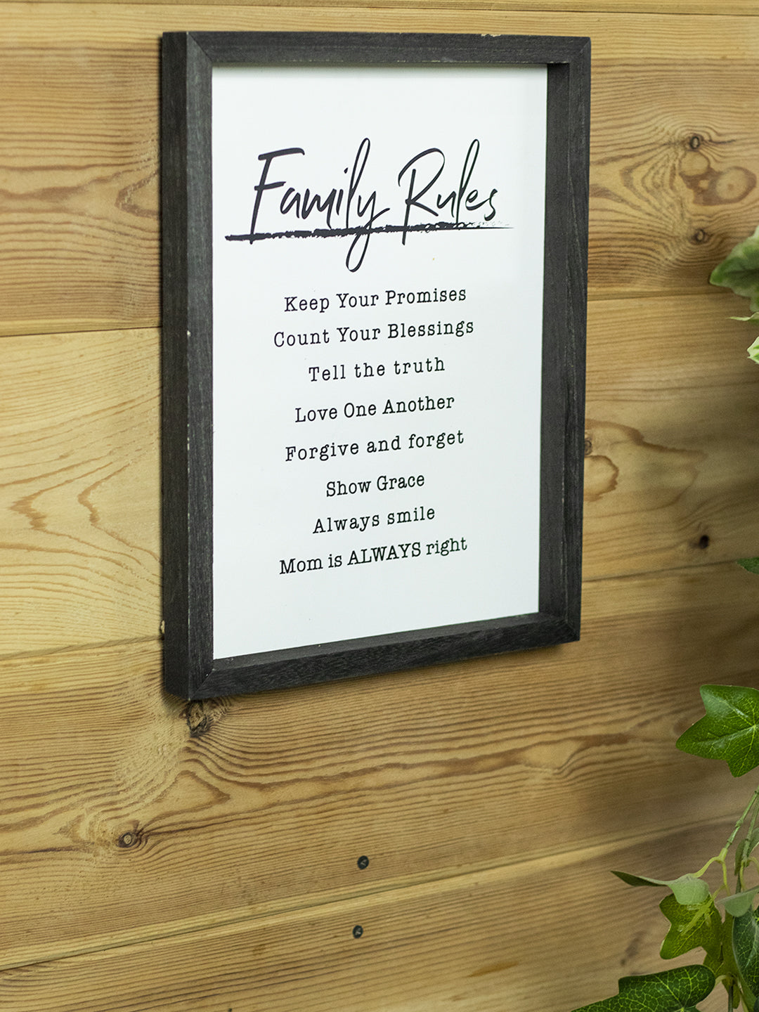 VON CASA Decorative Wall Plaques - family rules