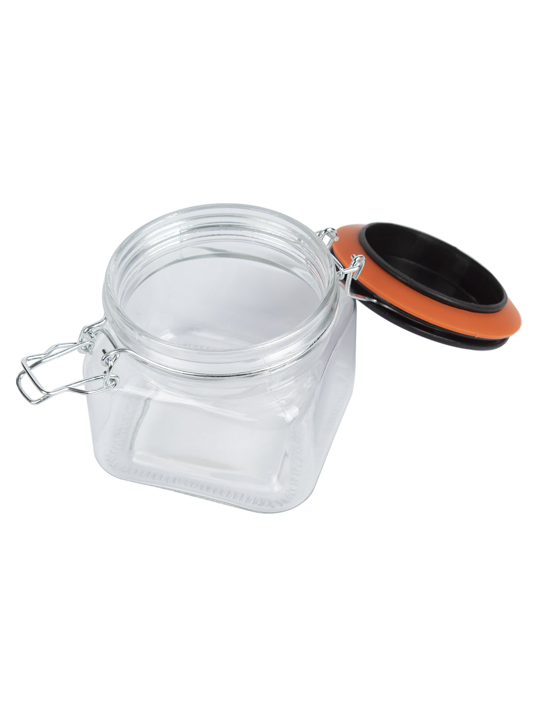 Glass Jar With Airtight Lid Pack Of 2 Pcs - (Each 600 Ml)