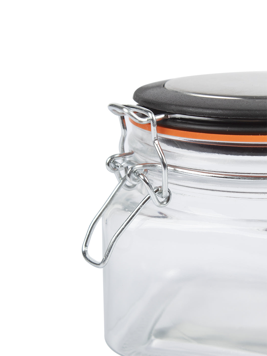Glass Jar With Airtight Lid Pack Of 2 Pcs - (Each 600 Ml)