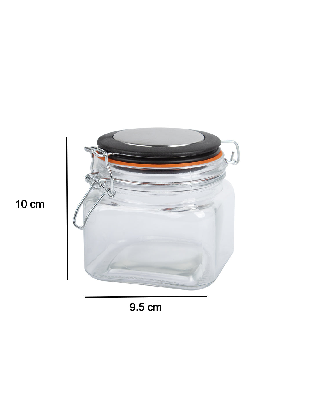 Glass Jar With Airtight Lid Pack Of 2 Pcs - (Each 600 Ml)