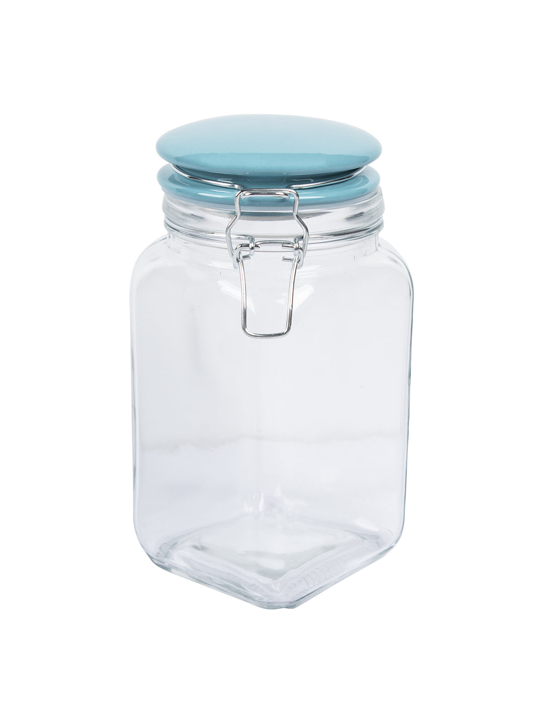 Glass Jar With Skyblue Ceramic Lid - 1200 Ml
