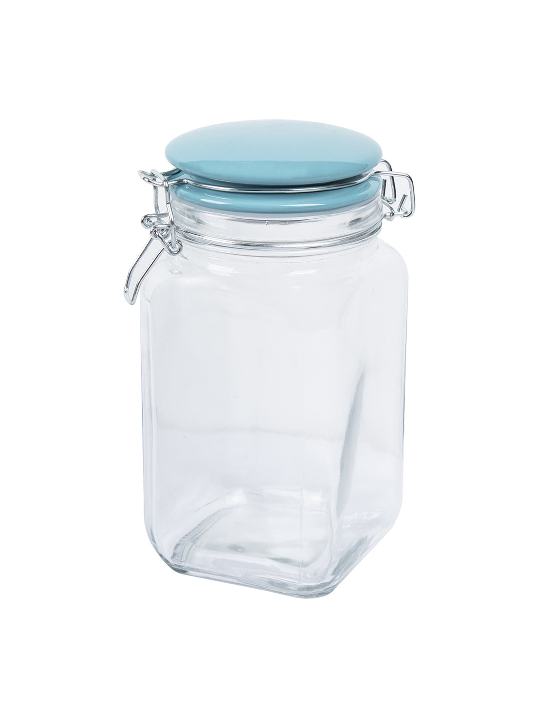 Glass Jar With Skyblue Ceramic Lid - 1200 Ml
