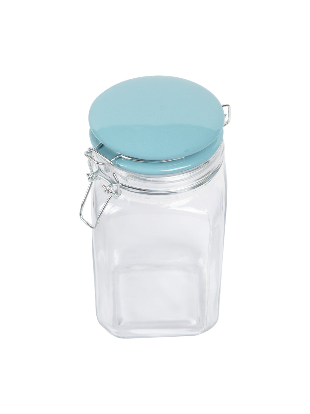 Glass Jar With Skyblue Ceramic Lid - 1200 Ml
