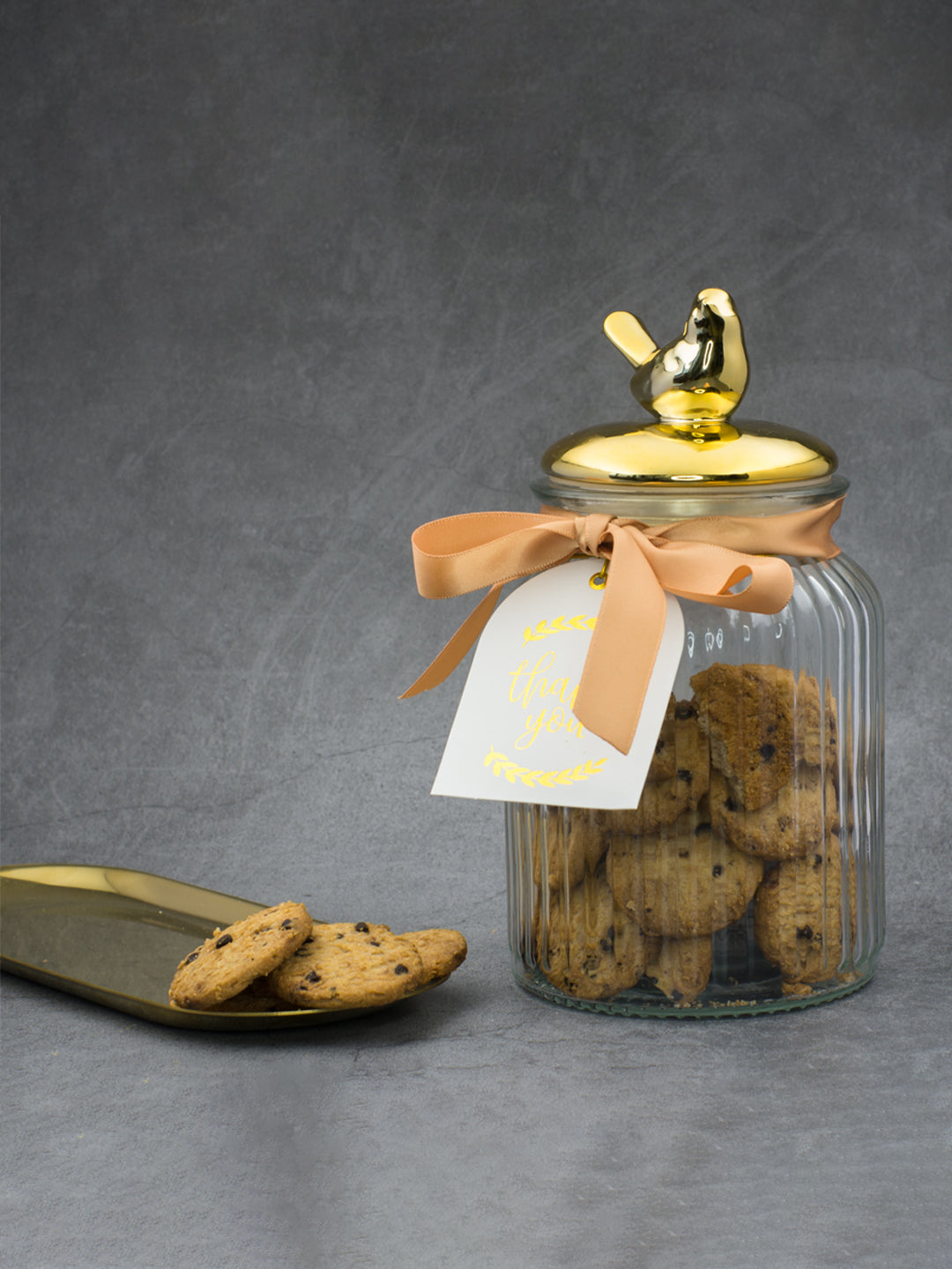 Glass Jar With Bird Lid - 950 Ml