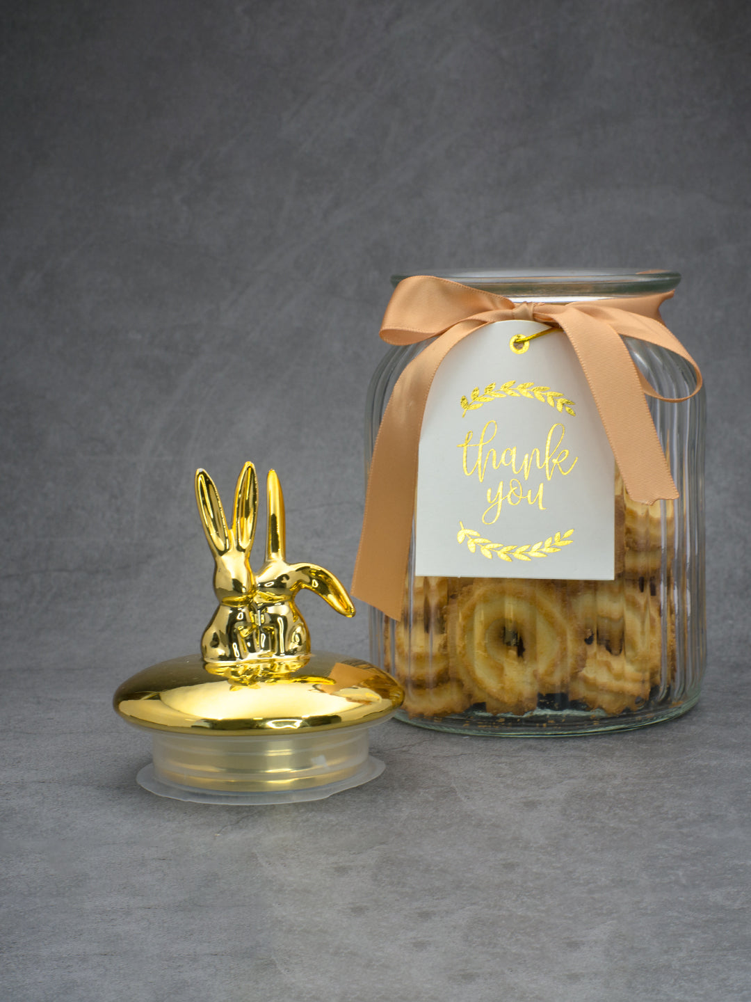 Glass Jar With Rabbit Lid - 950 Ml