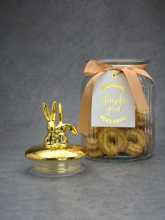 Glass Jar With Rabbit Lid - 950 Ml