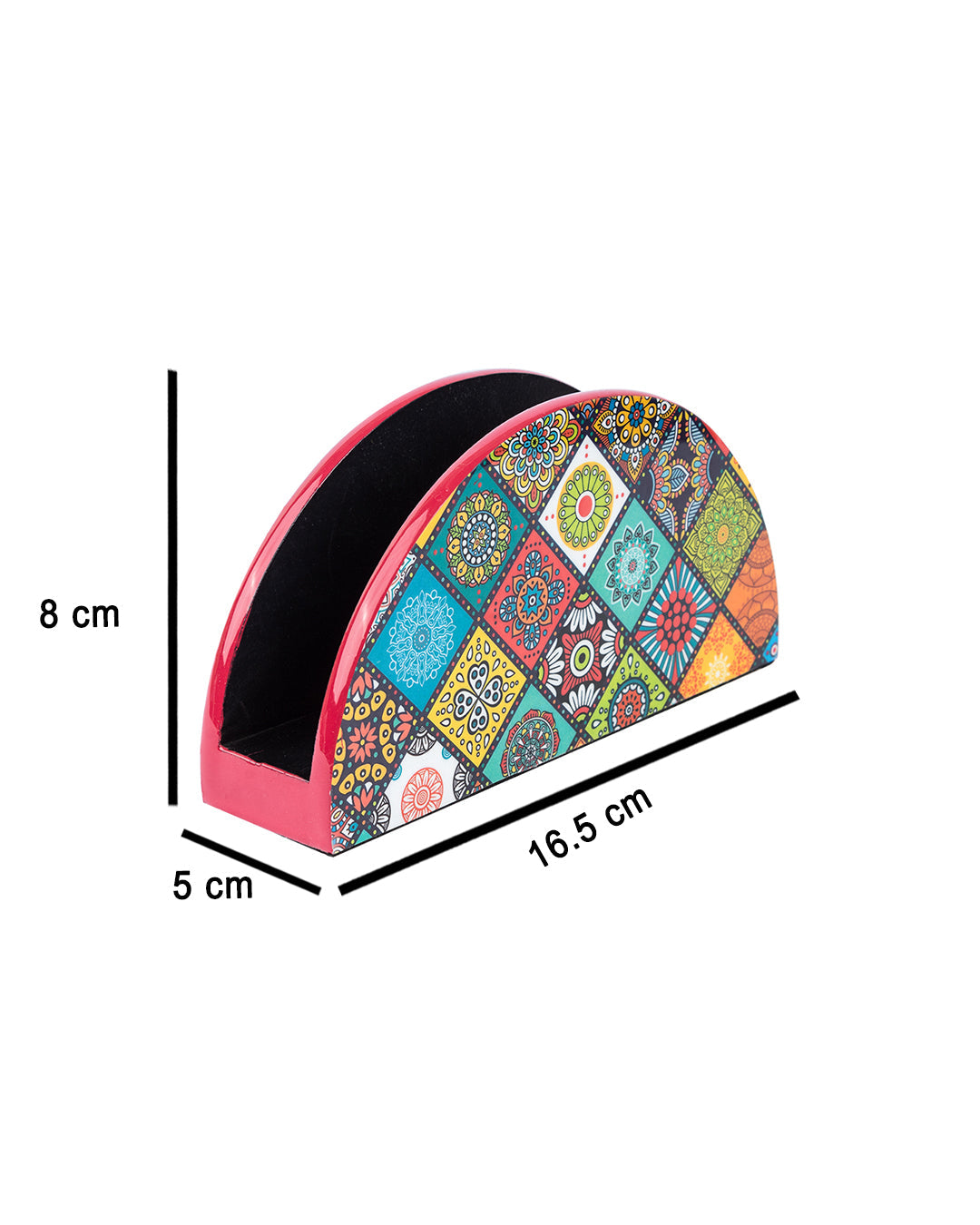 VON CASA Napkin Holder, Multiple Style Print, Multicolour, MDF