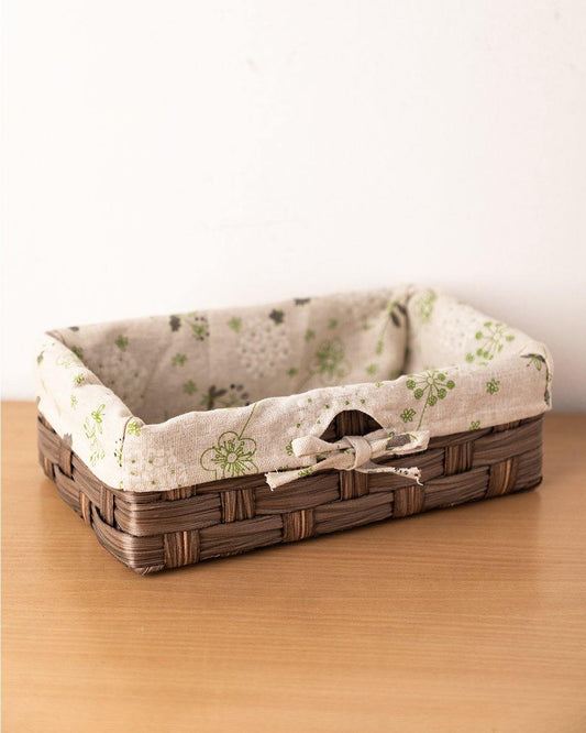 VON CASA Basket, Small, Brown, Plastic