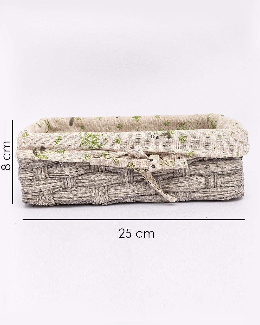 VON CASA Basket, Small, Ivory, Plastic