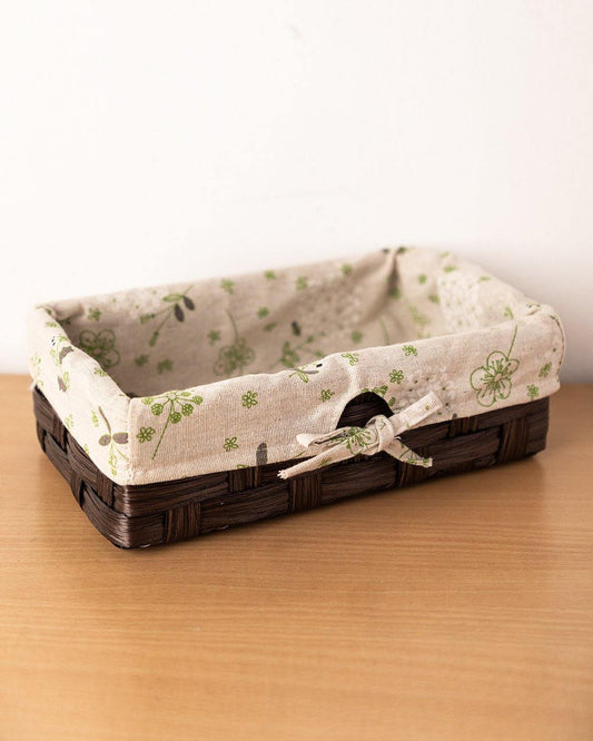 VON CASA Basket, Small, Dark Brown, Plastic