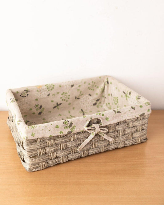 VON CASA Basket, Large, Ivory, Plastic