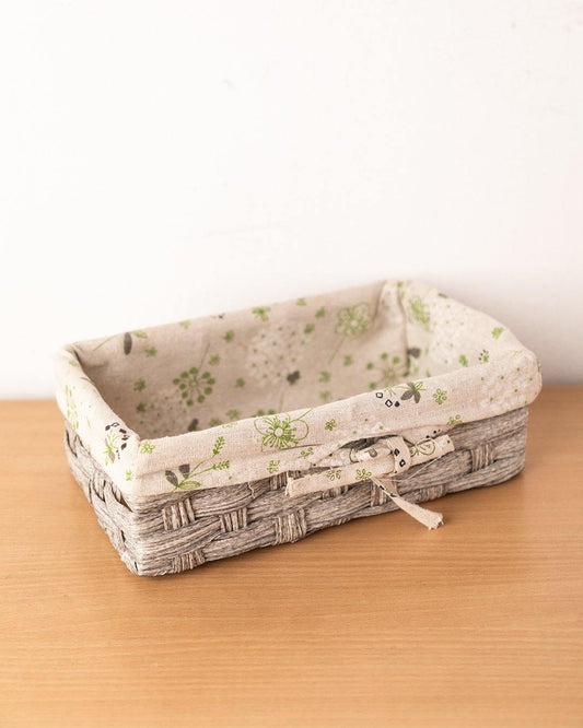 VON CASA Basket, Small, Ivory, Plastic