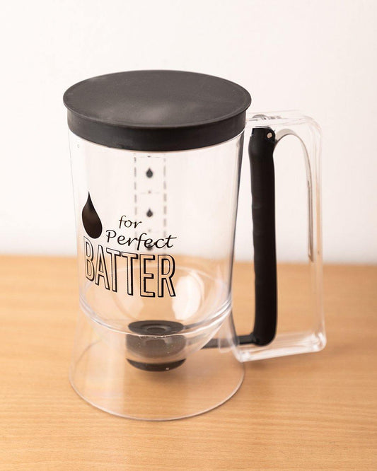 VON CASA Cake Batter Pourer, with Valve, Black, Plastic