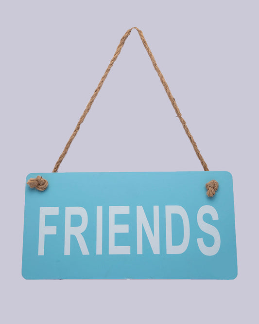 VON CASA Wall Décor, Friends, Blue, MDF