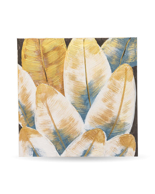 VON CASA Hand Made Oil Painting, Gallery Wraped, White, Canvas - VON CASA