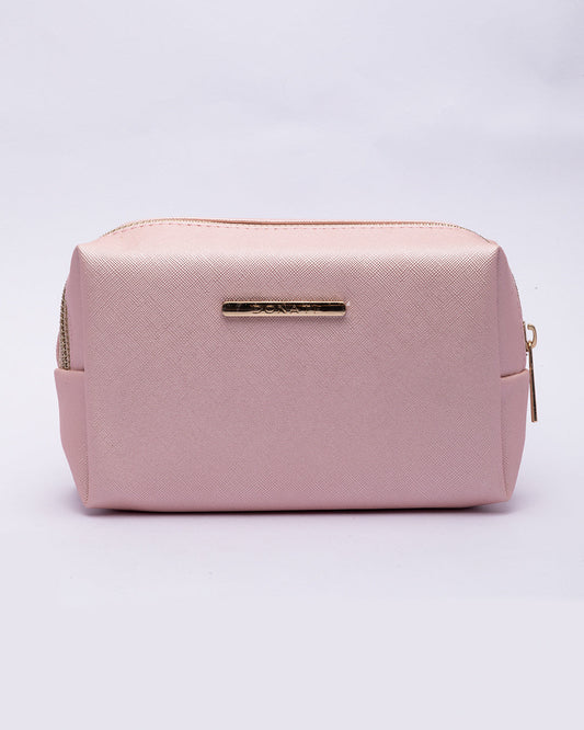 VON CASA Cosmetic Bag, for Home & Travel, Pink, Rexine