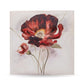 VON CASA Flowers Hand Made Oil Painting, Gallery Wraped, Red, Canvas - VON CASA