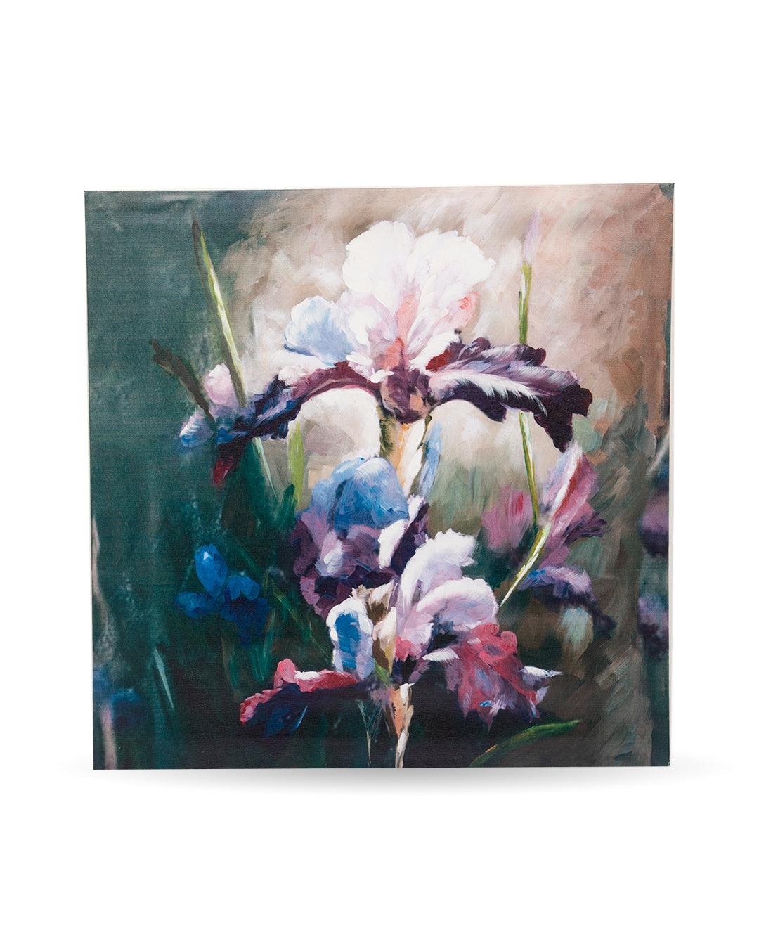 VON CASA Flowers Hand Made Oil Painting, Gallery Wraped, Multicolour, Canvas - VON CASA