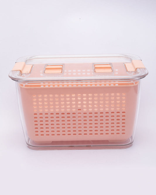 VON CASA Fridge Food Saver, Peach, Plastic
