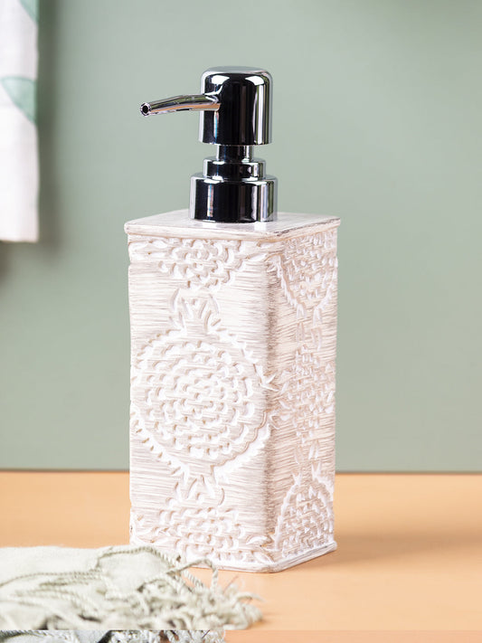 VON CASA Traditional Engraved Design Liquid Soap Dispenser- 300 mL