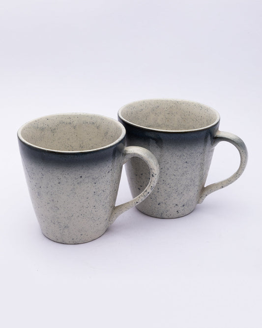 VON CASA Mug Set, Tea & Coffee Mug Set, Soup Mug, Handmade, Ivory, Ceramic, Set of 2