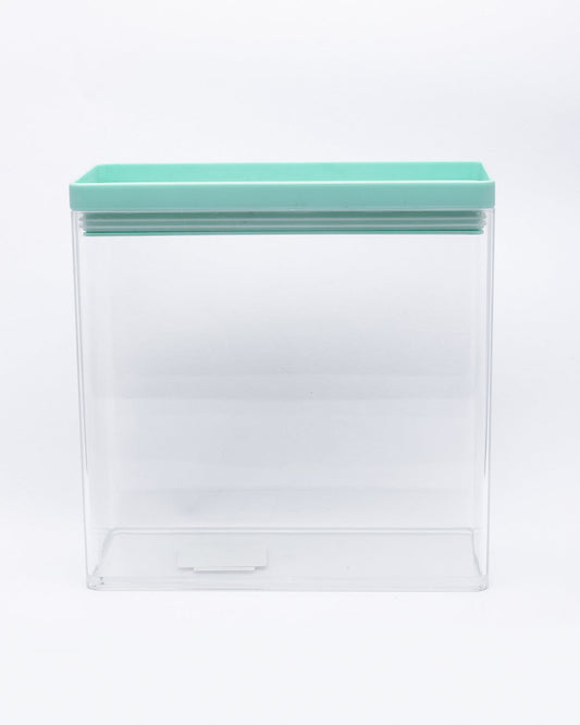 VON CASA Food Storage Container, Wide, Rectangular, Green, Plastic