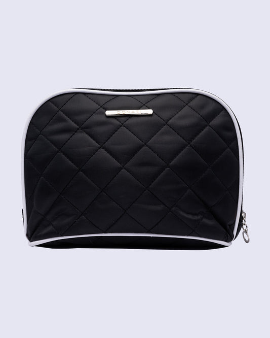 VON CASA Cosmetic Bag, for Home & Travel, Black, Polyester