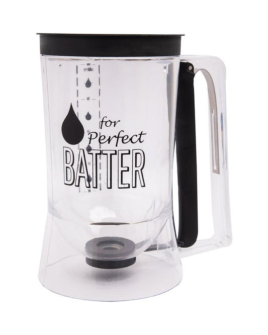 VON CASA Cake Batter Pourer, with Valve, Black, Plastic