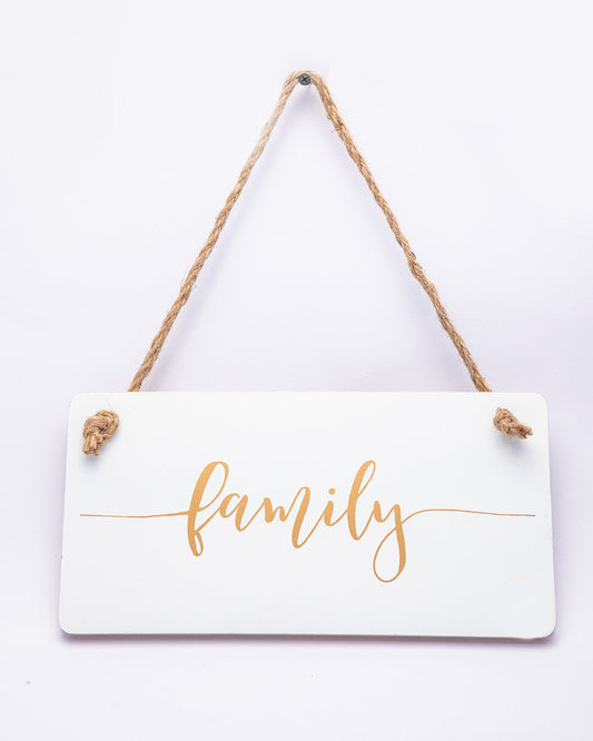 VON CASA Wall Décor, Family, White, MDF