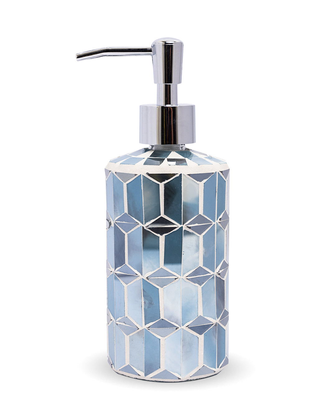 VON CASA Soap Dispenser, Blue, Glass, 400 mL