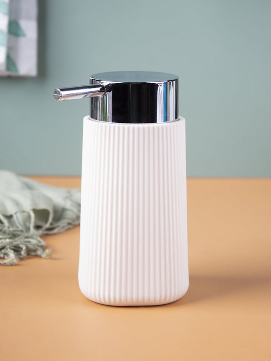 VON CASA Modern Ribbed Cylindrical Soap Dispenser - 250 mL