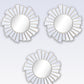VON CASA Wall Mirror, Wall Décor, Antique Finish, Natural Colour, Plastic, Set of 3